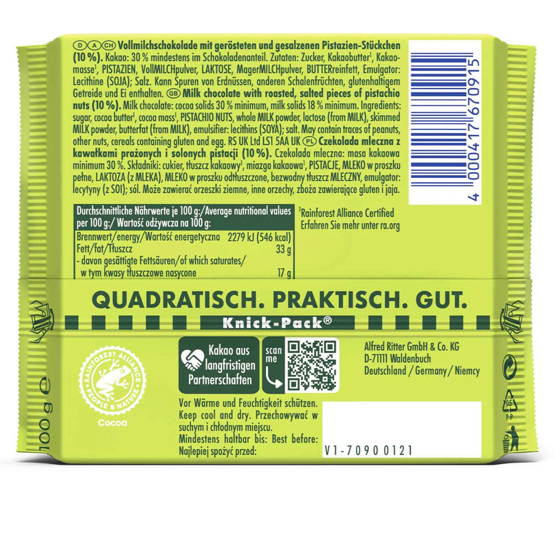 Ritter Sport Pistachio – Limited Edition