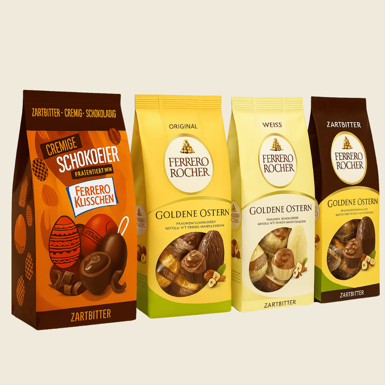 Ferrero Rocher & Ferrero Küsschen – Mixed Chocolate Easter Pack (4 Varieties)